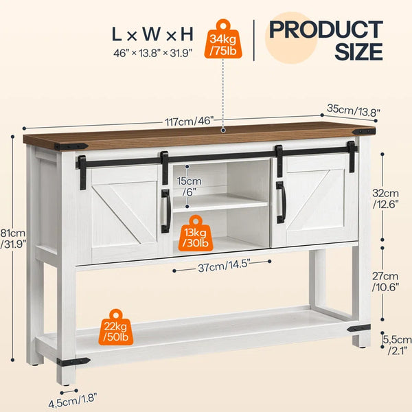 Ordonez 31.9'' H Rectangular Console Table with Shelf  Wooden Bazar