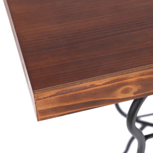 Solid Wood Console Table with Butterfly Iron Base  Wooden Bazar