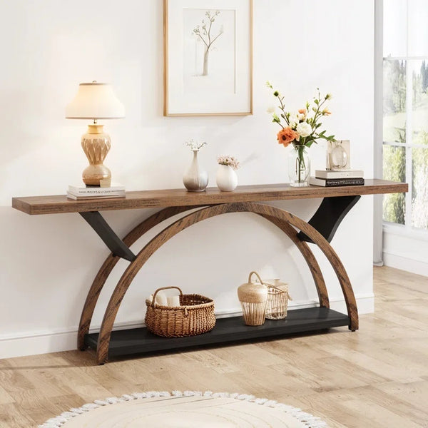 Danu Wood Console Table for Entryway & Living Room  Wooden Bazar