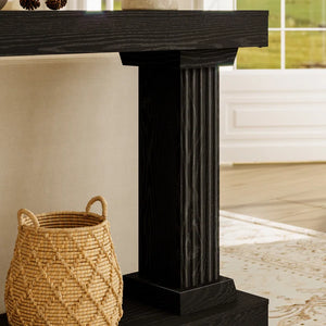 Long Wooden Rectangular Console Table for Entryway & Living Room  Wooden Bazar