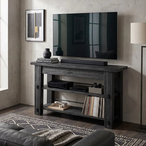 Solid Wood Top Console Table – Black Entryway & Hallway Table  Wooden Bazar
