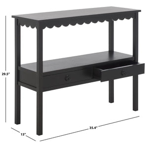Sacaton Haven Lower 2-Drawer Console Table  Wooden Bazar