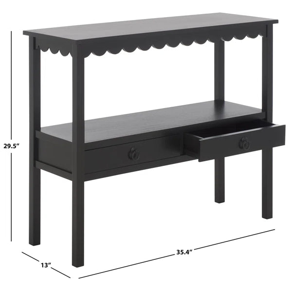 Sacaton Haven Lower 2-Drawer Console Table  Wooden Bazar
