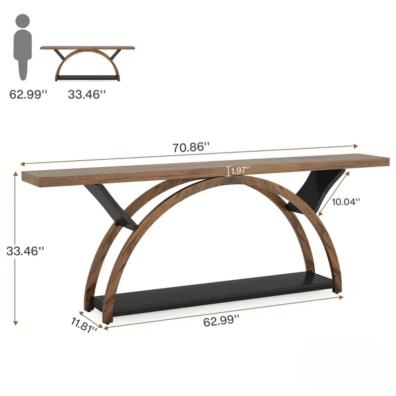 Danu Wood Console Table for Entryway & Living Room  Wooden Bazar