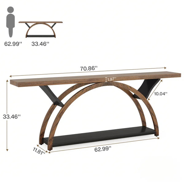 Danu Wood Console Table for Entryway & Living Room  Wooden Bazar