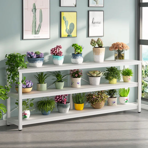 Manufactured Wood Top Console Table with Metal Frame  Wooden Bazar