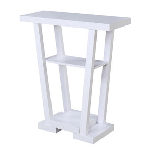 Console Table with Shelves  Wooden Bazar