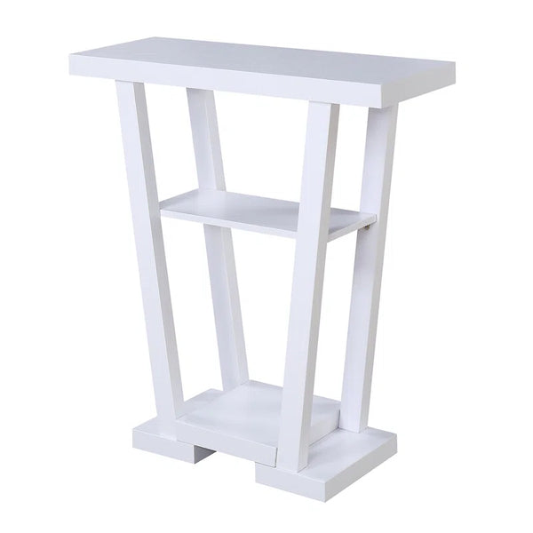 Console Table with Shelves  Wooden Bazar