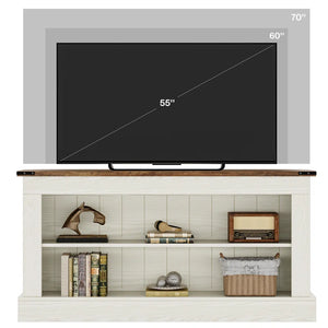 Modern TV Stand for TVs Up to 75", Entertainment Center with Storage Console  Wooden Bazar
