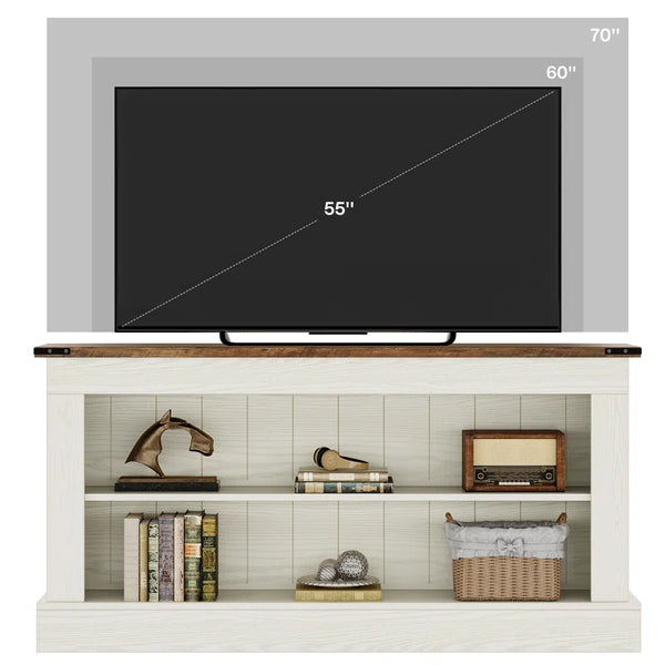 Modern TV Stand for TVs Up to 75", Entertainment Center with Storage Console  Wooden Bazar