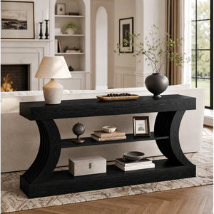 Rustic Farmhouse Console Table for Entryway & Living Room  Wooden Bazar