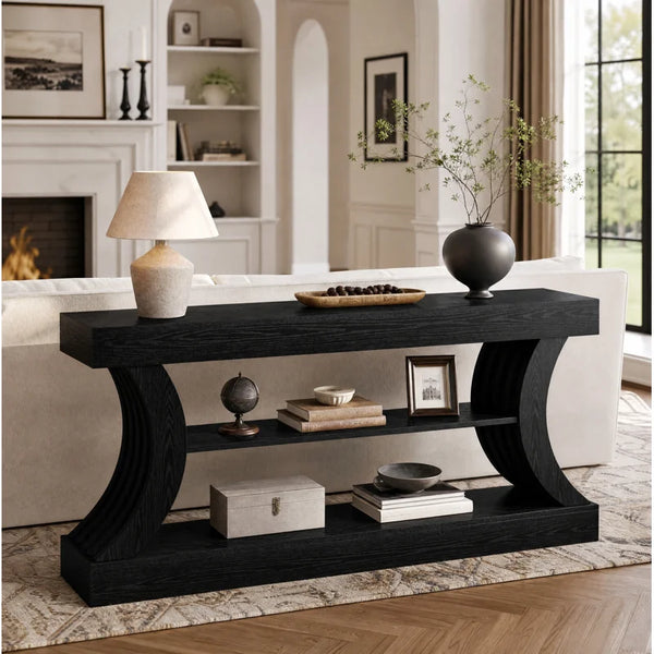 Rustic Farmhouse Console Table for Entryway & Living Room  Wooden Bazar