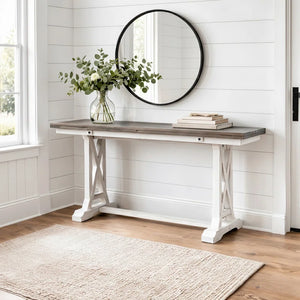 Solid Wood Flip-Top Console & Dining Table  Wooden Bazar