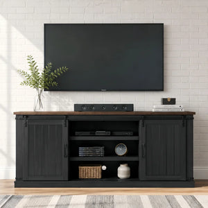 TV Stand & Media Console with Storage  Wooden Bazar