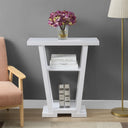Console Table with Shelves  Wooden Bazar