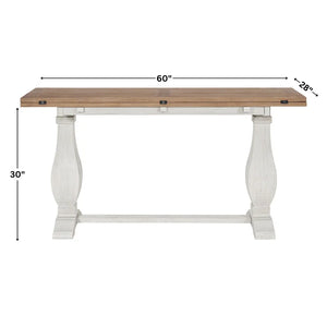 Sarcoline Solid Wood Flip-Top Sofa Console Table  Wooden Bazar