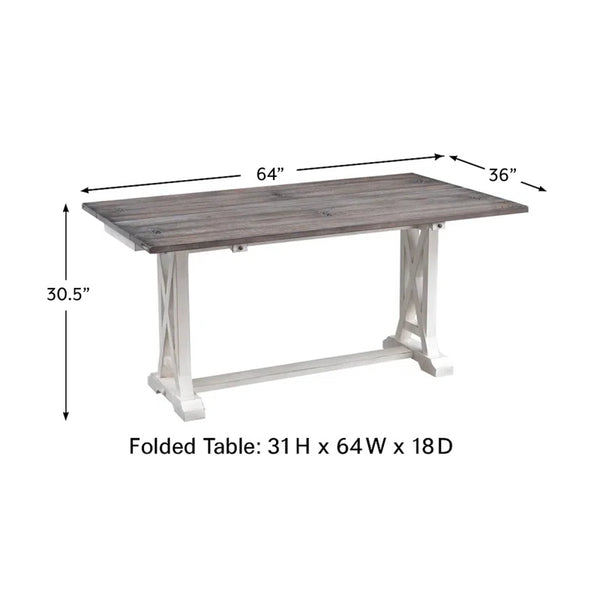 Solid Wood Flip-Top Console & Dining Table  Wooden Bazar