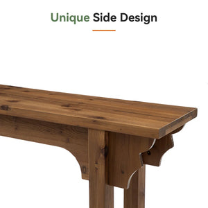 Mid-Century Modern Solid Wood Console Table  Wooden Bazar