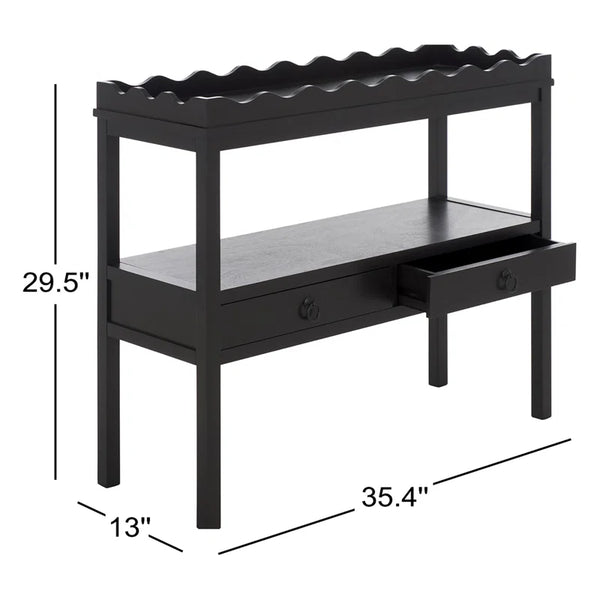 Hibbitts 2-Drawer Console Table  Wooden Bazar