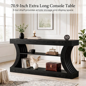 Rustic Farmhouse Console Table for Entryway & Living Room  Wooden Bazar