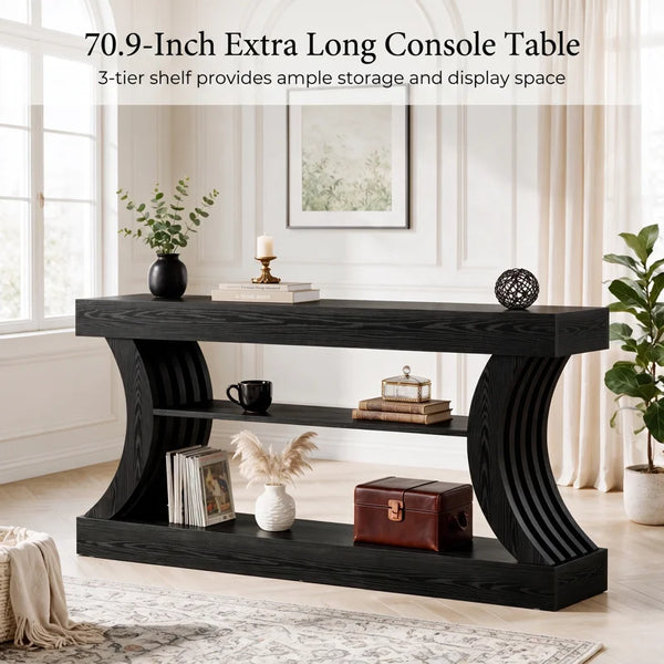 Rustic Farmhouse Console Table for Entryway & Living Room  Wooden Bazar