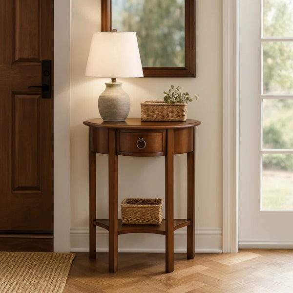 Wilfredo Solid and Manufactured Wood Console Table with Solid Wood Base  Wooden Bazar
