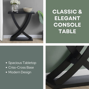 Criss-Cross Console Table  Wooden Bazar