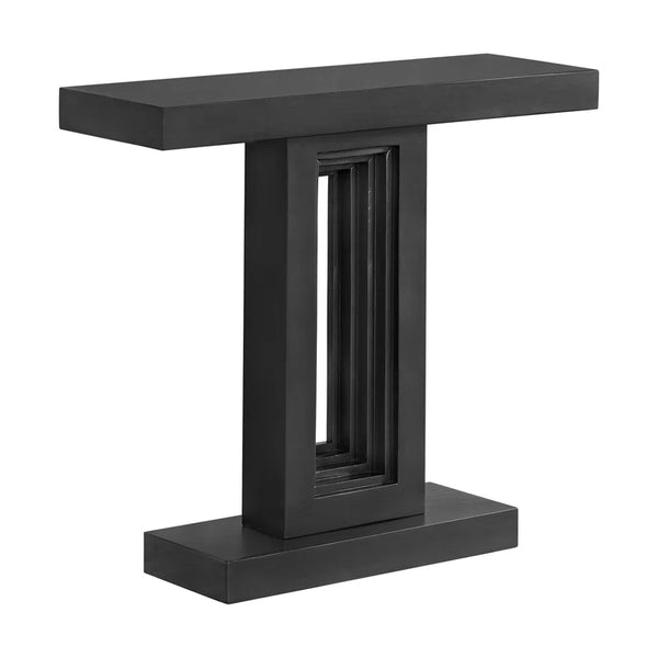 36-Inch Solid Wood Console Table – Black  Wooden Bazar
