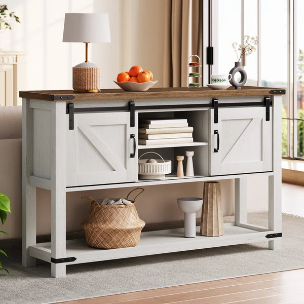Ordonez 31.9'' H Rectangular Console Table with Shelf  Wooden Bazar