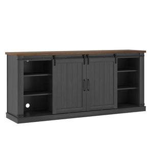 TV Stand & Media Console with Storage  Wooden Bazar