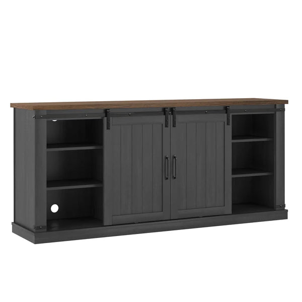 TV Stand & Media Console with Storage  Wooden Bazar