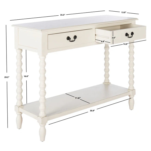 Toulonne 35.5" Console Table  Wooden Bazar