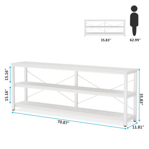 Manufactured Wood Top Console Table with Metal Frame  Wooden Bazar