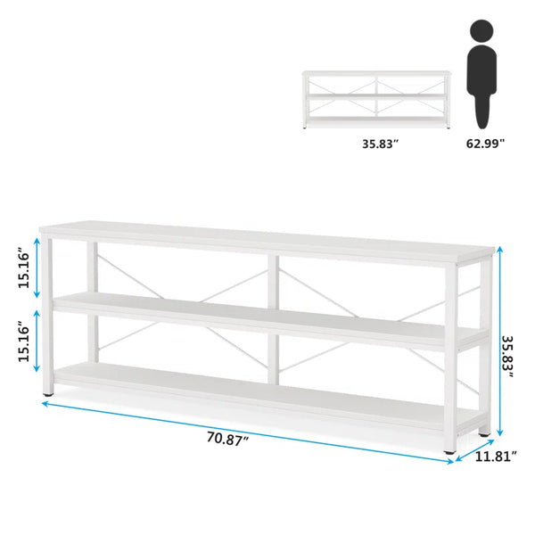 Manufactured Wood Top Console Table with Metal Frame  Wooden Bazar