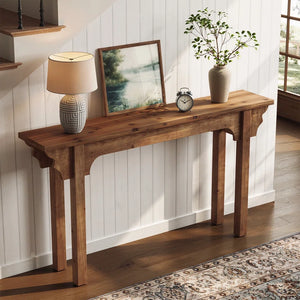 Mid-Century Modern Solid Wood Console Table  Wooden Bazar