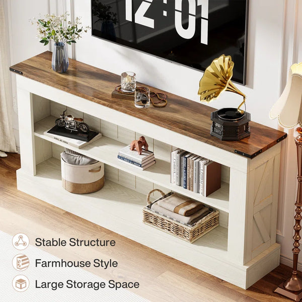 Modern TV Stand for TVs Up to 75", Entertainment Center with Storage Console  Wooden Bazar