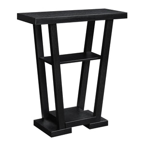 Console Table with Shelves  Wooden Bazar