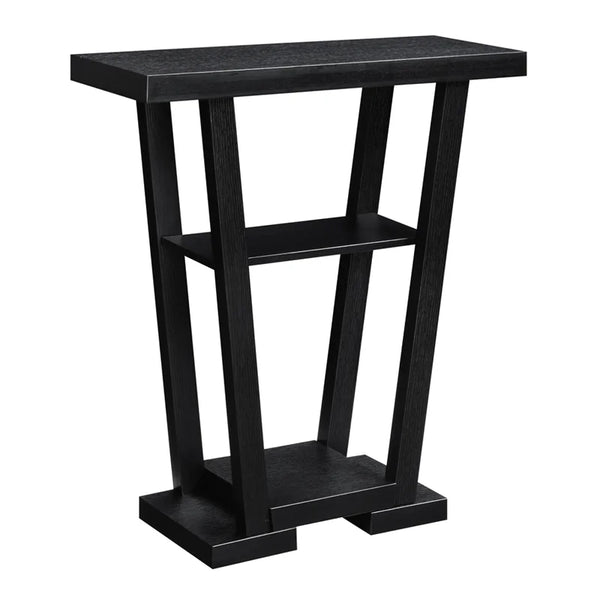 Console Table with Shelves  Wooden Bazar