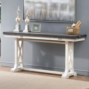 Solid Wood Flip-Top Console & Dining Table  Wooden Bazar