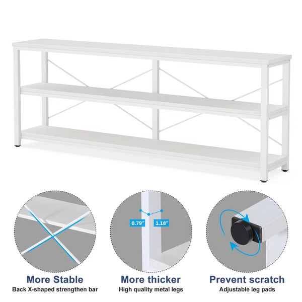 Manufactured Wood Top Console Table with Metal Frame  Wooden Bazar