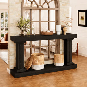 Long Wooden Rectangular Console Table for Entryway & Living Room  Wooden Bazar