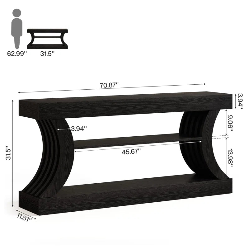Rustic Farmhouse Console Table for Entryway & Living Room  Wooden Bazar
