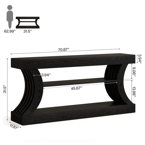 Rustic Farmhouse Console Table for Entryway & Living Room  Wooden Bazar