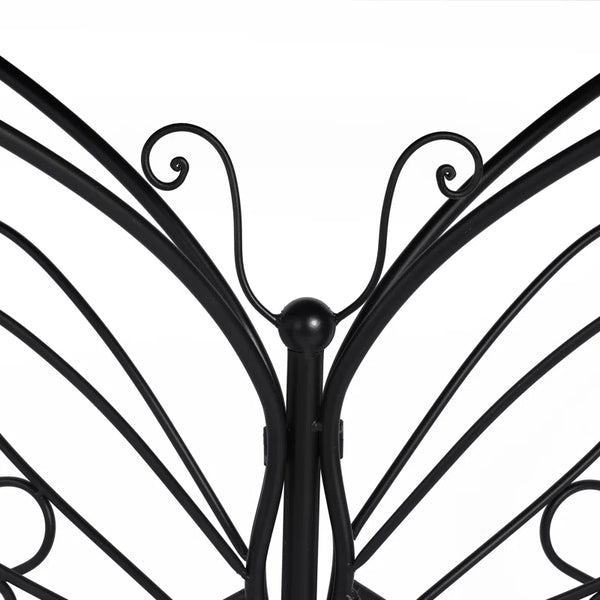 Solid Wood Console Table with Butterfly Iron Base  Wooden Bazar