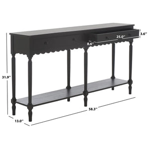 Branden 2-Drawer Console Table  Wooden Bazar