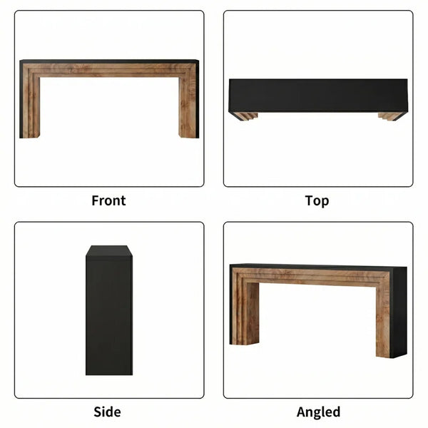 Long Console Table for Entryway  Wooden Bazar