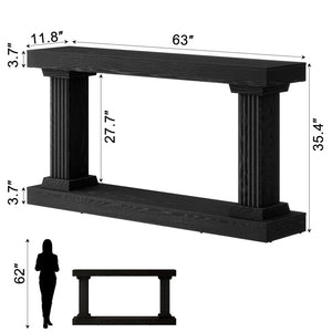Long Wooden Rectangular Console Table for Entryway & Living Room  Wooden Bazar