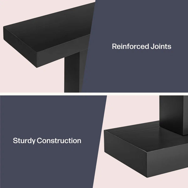 36-Inch Solid Wood Console Table – Black  Wooden Bazar