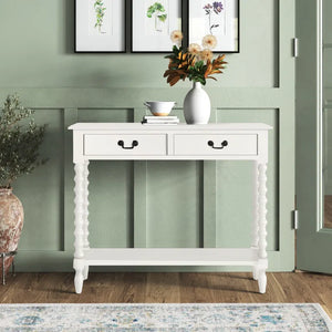 Toulonne 35.5" Console Table  Wooden Bazar