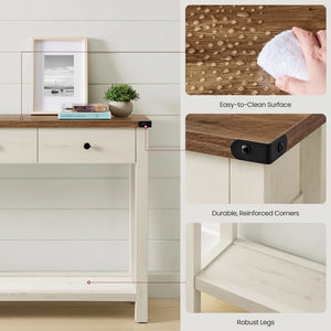 Sahai Traditional Console Table with 3 Drawers  Wooden Bazar